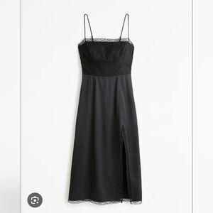 Abercrombie & Fitch Lace High Slit Midi Dress M Tall